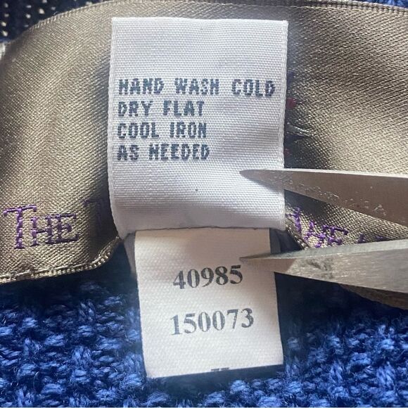 The Territory Ahead Blue Long Sleeve Knit Cotton Blend Sweater Size Large - Picture 4 of 9